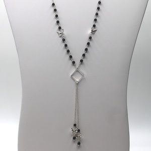 Sterling Silver & Onyx  Butterfly Necklace